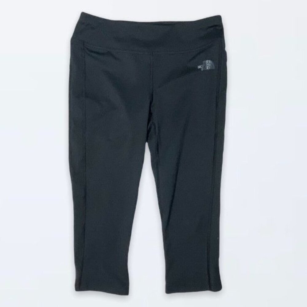 THE NORTH FACE Small Cropped Workout Black Leggings Running Yoga Pilates